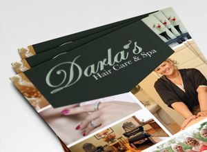 Darla's Spa & Hair Care Rack Card & Pricing Menus