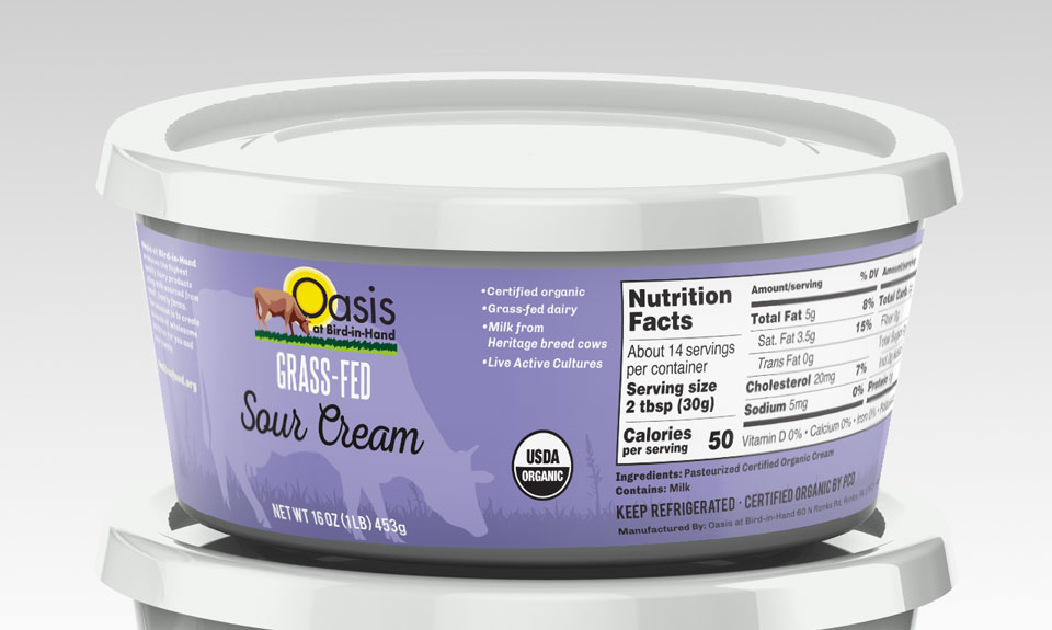 Sour Cream Label Design